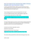 NSCA CSCS EXAM ACTUAL QUESTION AND CORRECT DETAILED ANSWERS LATEST 2023-2024 RATED A GRADE