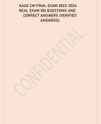  AAAE CM FINAL EXAM 2023-2024 REAL EXAM 100 QUESTIONS AND CORRECT ANSWERS (VERIFIED  ANSWERS