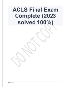 ACLS Final Exam  Complete (2023   QUESTIONS WITH DETAILED VERIFIED ANSWERS (100% CORRECTA+ GRADE ASSURED NEW!! solved 100%