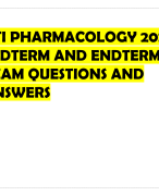ATI PHARMACOLOGY 2023  MIDTERM AND ENDTERM  EXAM QUESTIONS AND  ANSWERS