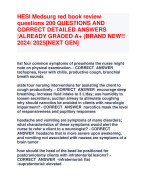 HESI Medsurg red book review  questions 200 QUESTIONS AND  CORRECT DETAILED ANSWERS  |ALREADY GRADED A+ (BRAND NEW!!  2024/ 2025[NEXT GEN]