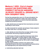 Medsurg 1 HESI - End of chapter  question 200 QUESTIONS AND  CORRECT DETAILED ANSWERS  |ALREADY GRADED A+ (BRAND NEW!!  2024/ 2025[NEXT GEN]