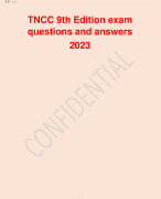 TNCC 9TH EDITION EXAM LATEST 2023-2024 COMPLETE  QUESTIONS AND CORRECT ANSWERS /ALREADY GRADED  A+