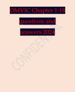 OMVIC Chapter 1-18  questions and  answers 2024  VERIFIED ANSWERS |ALREADY GRADED A+   Latest  Examination