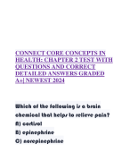 CONNECT CORE CONCEPTS IN HEALTH: CHAPTER 2 TEST WITH QUESTIONS AND CORRECT DETAILED ANSWERS GRADED A+| NEWEST 2024