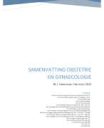 Samenvatting leerboek Obstetrie en Gynaecologie 