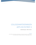 Collegeaantekingen Arts en Patiënt 4 B15 VUmc