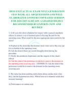 HESI EXIT ACTUAL EXAM NEXT GENERATION TEST BANK ALL 160 QUESTIONS AND WELL ELABORATED ANSWERS TOP RATED VERSION FOR 2024-2025 ALREADY A GRADED HIGHLY RECOMMENDED BY EXPERTS |NEW AND REVISED