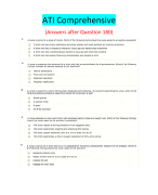ATI Comprehensive Exit 2023 Final Exam (180 Q & A) (Updated 2024, Verified And 100% Correct Answers)