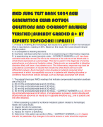 MED SURG TEST BANK 2024 NEW GENERATION EXAM ACTUQL QUESTIONS AND CORRECT ANSWERS VERIFIED|ALREADY GRADED A+ BY EXPERTS TOPSCORE!!!PASS!!!