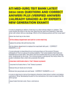 ATI MED-SURG TEST BANK LATEST 2024-2025 QUESTIONS AND CORRECT ANSWERS PLUS (VERIFIED ANSWERS )-ALREADY GRADED A+ BY EXPERTS NEW GENERATION EXAM!!!! 