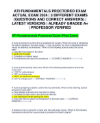 ATI FUNDAMENTALS PROCTORED EXAM ACTUAL EXAM 2024 | 3 DIFFERENT EXAMS (QUESTIONS AND CORRECT ANSWERS) | LATEST VERSIONS | ALREADY GRADED A+ | PROFESSOR VERIFIED