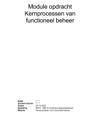 Module opdracht Kernprocessen van functioneel beheer - NCOI - HBO Functioneel Applicatiebeheer (Cijfer 7)