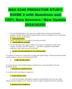 NSG 6340 PREDICTOR STUDY  GUIDE 2 with Questions and  100% Sure Answers / New Update  2024/2025!!