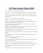 ATI final review Exam 2024 