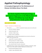Test Bank For Applied Pathophysiology A Conceptual Approach to the Mechanisms of Disease 3rd Edition Carie Braun, Carie Braun