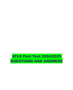 ATLS Post Test 2024/2025 QUESTIONS AND ANSWERS