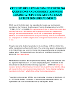 CPCU 552 REAL EXAM 2024-2025 WITH 200  QUESTIONS AND CORRECT ANSWERS  GRADED A / CPCU 552 ACTUAL EXAM  LATEST 2024 (BRAND NEW!!)