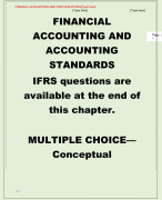 FINANCIAL ACCOUNTING AND IFRS ACCOUNTING QUESTIONS AND ANSWERS