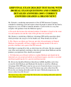 AHIP FINAL EXAM 2024-2025 TEST BANK WITH  300 REAL EXAM QUESTIONS AND CORRECT  DETAILED ANSWERS (100% CORRECT  ANSWERS GRADED A) BRAND NEW!!