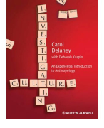 Summary Delaney Investigating Culture Chapter 1,3,4,6,7