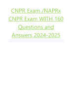 CNPR Exam NAPRx CNPR Exam WI TH 160 Questions and Answers 20 2 4 2025