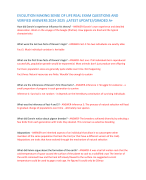 EVOLUTION MAKING SENSE OF LIFE REAL EXAM QUESTIONS AND VERIFIED ANSWERS 2024-2025 ;LATEST UPDATE//GRADED A+ How did Darwin's experience influence his theory? 