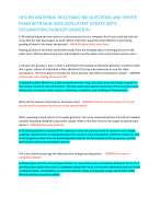 HESI RN MATERNAL REAL EXAM 360 QUESTIONS AND VERIFIE EXAM WITH NGN 2024-2025 LATEST UPDATE WITH EXPLANATION//ALREADY GRADED A+ A 38-week primigravida who works as a secretary and sits at a computer for 8 hours each day tells the nurse that her feet have b