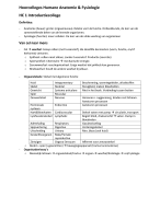 Uitwerking hoorcolleges Humane Anatomie & Fysiologie (HAF)