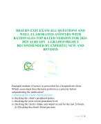 HESI RN EXIT EXAM ALL QUESTIONS AND WELL ELABORATED ANSWERS WITH RATIONALES TOP RATED VERSION FOR 2024- 2025 ALREADY A GRADED HIGHLY RECOMMENDED BY EXPERTS | NEW AND REVISED
