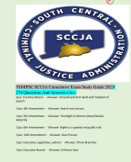 TOMPSC SCCJA Cumulative Exam Study Guide 2023/ 278 Questions And Answers (A+)