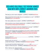 2024 NFHS VOLLEYBALL TEST REVIEW NEWEST  EXAM WITH 100% CORRECT ANSWERS 2024 RATED A
