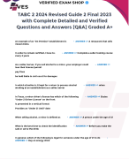 TABC EXAM 2 2024 REVISED GUIDE #2 FINAL 2023 WITH COMPLETE DETAILED AND VERIFIED QUESTIONS AND CORRECT ANSWERS [Q&A] GRADED A+