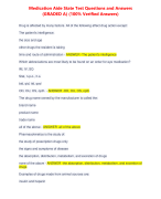 Medication Aide State Test Questions and Answers  (GRADED A) (100% Verified Answers)