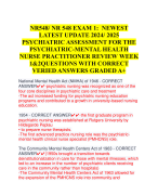 NR548/ NR 548 EXAM 1: NEWEST  LATEST UPDATE 2024/ 2025  PSYCHIATRIC ASSESSMENT FOR THE  PSYCHIATRIC-MENTAL HEALTH  NURSE PRACTITIONER REVIEW WEEK  1&2QUESTIONS WITH CORRECT  VERIED ANSWERS GRADED A+