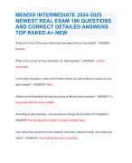 MENDIX INTERMEDIATE 2024-2025 NEWEST REAL EXAM 190 QUESTIONS AND CORRECT DETAILED ANSWERS TOP RAKED A+.NEW