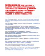 MICROBIOLOGY GEG 111 EXAM 3 HARPER COLLEGE LATEST 2024-2025 ACTUAL EXAM COMPLETE QUESTIONS AND CORRECT DETAILED ANSWERS (VERIFIED ANSWERS) |ALREADY GRADED A+ HIGHSCORE PASS!!!!!!