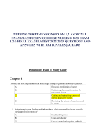   NURSING 2058 DIMENSIONS EXAM 1,2 AND FINAL  EXAM /RASMUSSEN COLLEGE NURSING 2058 EXAM  1,2& FINAL EXAM LATEST 2022-2023| QUESTIONS AND ANSWERS WITH RATIONALES |AGRADE   