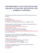   FNP PEDIATRIC EXAM TEST BANK 2023-2024 REAL EXAM 350+ QUESTIONS AND CORRECT ANSWERS   The following are risk factors for hypertension in children and teens (choose all  that apply):	  