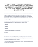 ANCC PMHNP PSYCH-MENTAL HEALTH NURSE PRACTIONER EXAM 2024 QUESTIONS AND CORRECT ANSWERS WITH RATIONALES ACTUAL ANCC PMHNP EXAM QUESTIONS (BRAND NEW!!).pdf