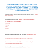 GEORGIA PROPERTY AND CASUALTY INSURANCE EXAM (A NEW UPDATED VERSION) LATEST 2024-2025 ACTUAL EXAM QUESTIONS WITH WELL ELABORATED ANSWERS (100% VERIFIED ANSWERS) |GUARANTEED PASS A+ (BRAND NEW!!)