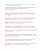 ATI PHARMACOLOGY MIDTERM REAL EXAM 180 QUESTIONS AND CORRECT ANSWERS 2024-2025 LATEST//GRADED A+ A nurse is teaching a client about the use of cromolyn sodium to prevent bronchospasm. The nurse should explain that the drug has which of the following therapeutic effects? 