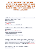 NBCE EXAM PART 3 EXAM AND  STUDY GUIDE 300 QUESTIONS WITH  DETAILED VERIFIED ANSWERS AND  RATIONALES (100% CORRECT) /A+  GRADE ASSURED