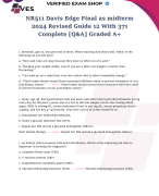 NR511 Davis Edge Final as midterm 2024 Revised Guide 12 With 371 Complete [Q&A] Graded A+