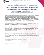 NR511 Final Exam 3 all 67 questions 2023 Revised Guide with Complete 67 Detailed and Verified Questions and Answers [Q&A] Graded A+.