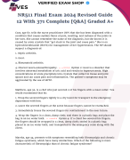 NR511 Final Exam 2024 Revised Guide 12 With 371 Complete [Q&A] Graded A+