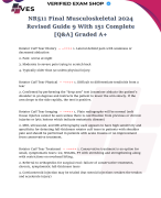 NR511 Final Musculoskeletal Revised Guide  With 151 Complete [Q&A] Graded A+