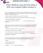 NR511 Midterm 2024 Revised Guide 6 With 135 Complete [Q&A] Graded A+