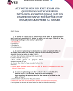 ATI  RN WITH NGN EXIT EXAM  || 180 QUESTIONS WITH VERIFIED DETAILED ANSWERS [Q&A] / ATI RN COMPREHENSIVE PREDICTOR EXIT EXAM/ GUARANTEED A+