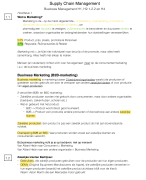 Samenvatting Business Marketing (W Biemans) H1, 2 & 4 Supply Chain Management